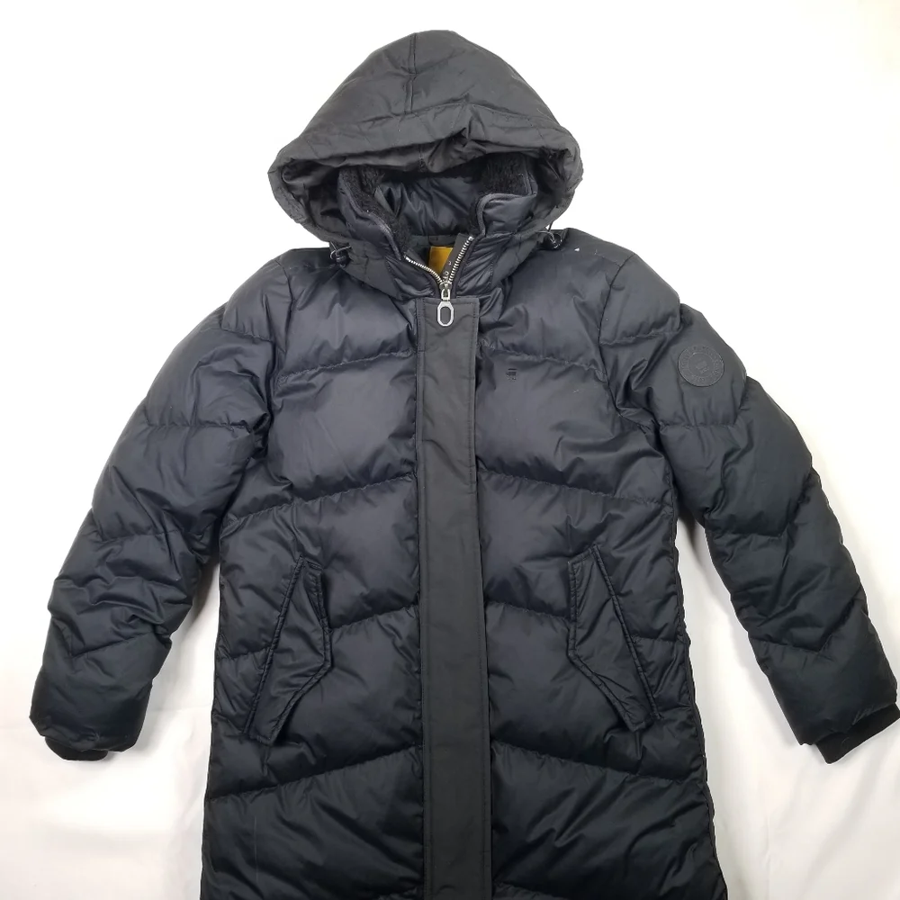 G-Star Raw Whistler HDD Women's Long Down Coat Navy Blue Size S - Picture 3 of 16
